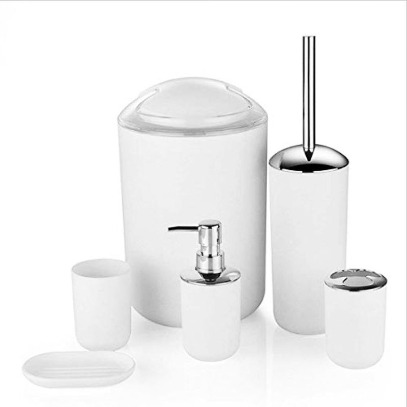 GENERICO - SET ACCESORIOS BAÑO 6UN BLANCO MIXA-MIMBRAL
