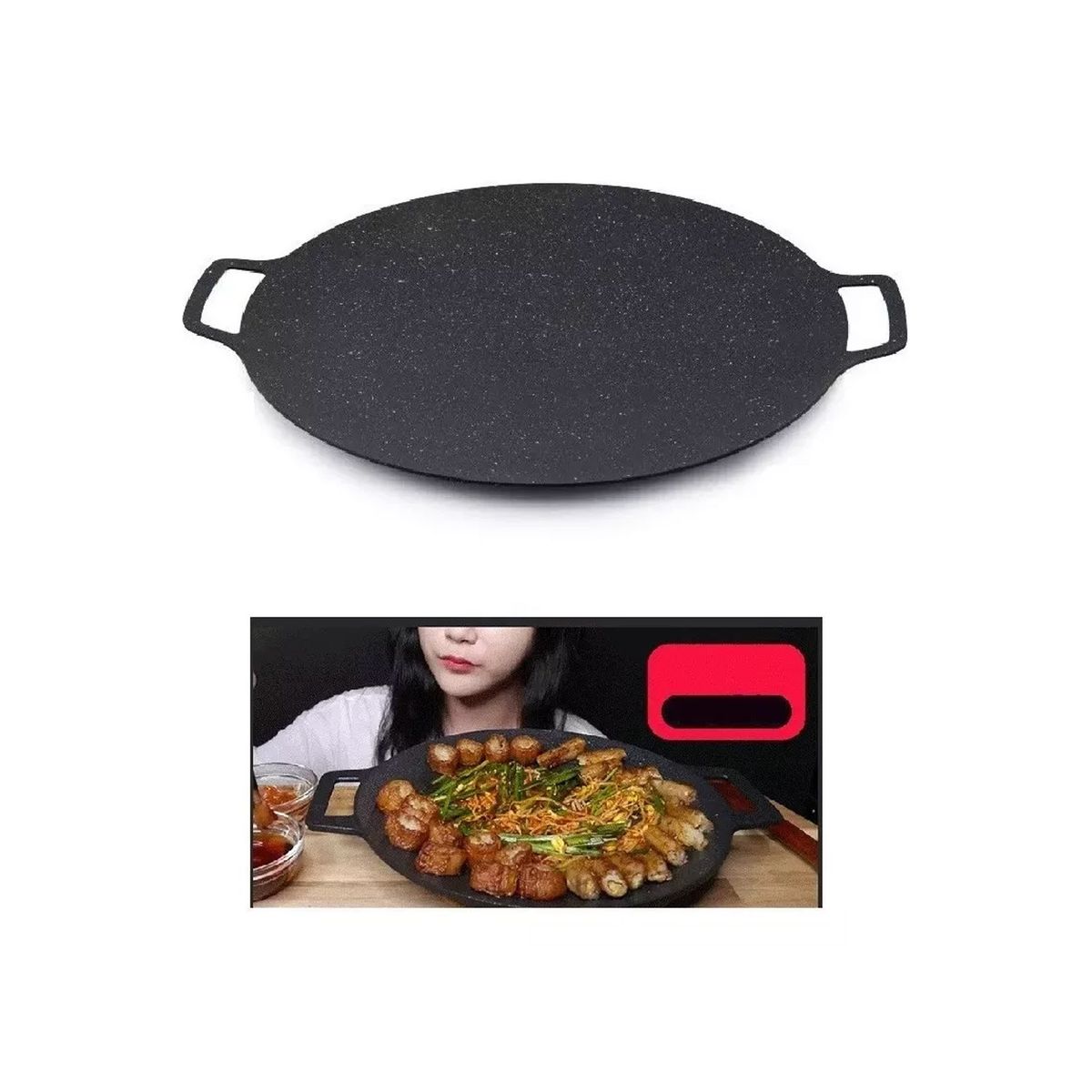 GENERICO - Plancha Antiadherente Budare Sarten De Hierro 34cm