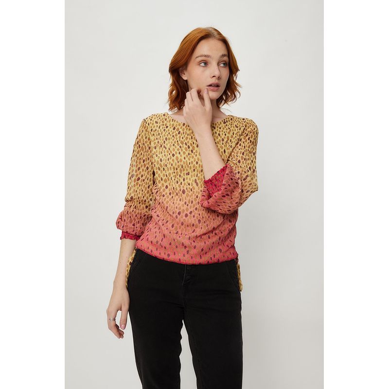 IO - Blusa Manga Larga Fucsia Mujer Io