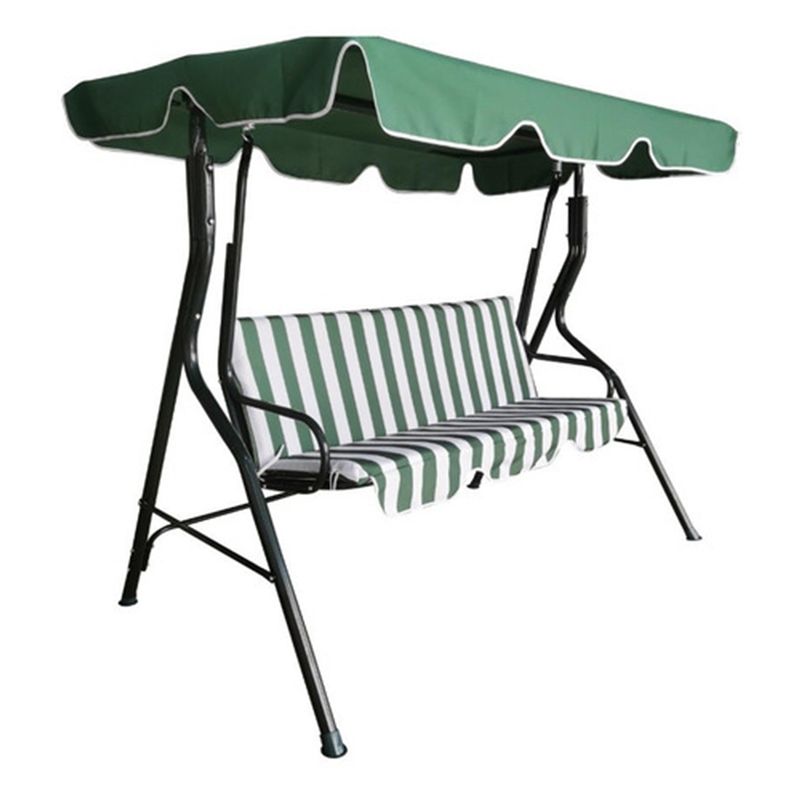 GENERICO - Sillón columpio verde-blanco 170x110x153 cm Casa VIVA