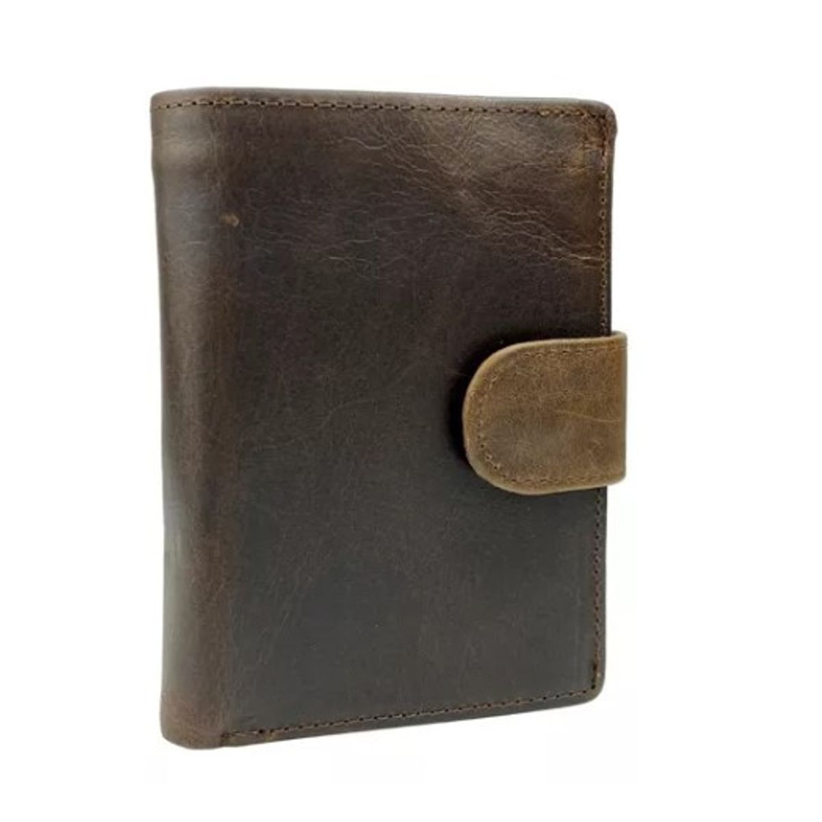 GENERICO - Cartera Billetera Antirrobo Rfid Para Hombre Cuero Marrón Oscuro