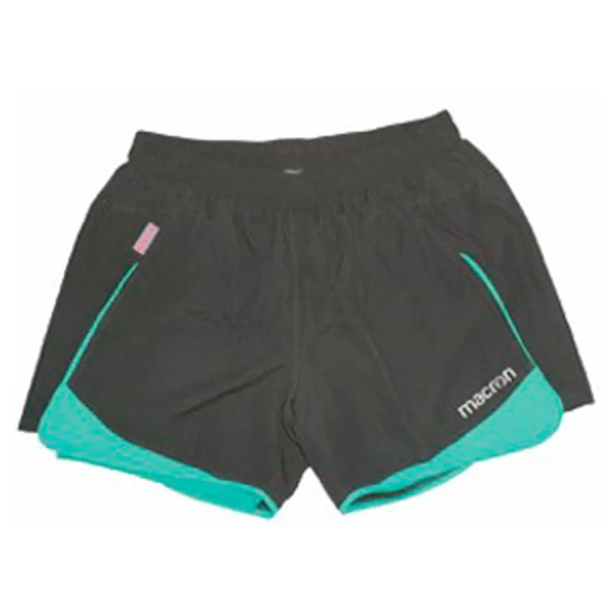 MACRON - Short Macron Con Calza Mujer Gris-Celeste