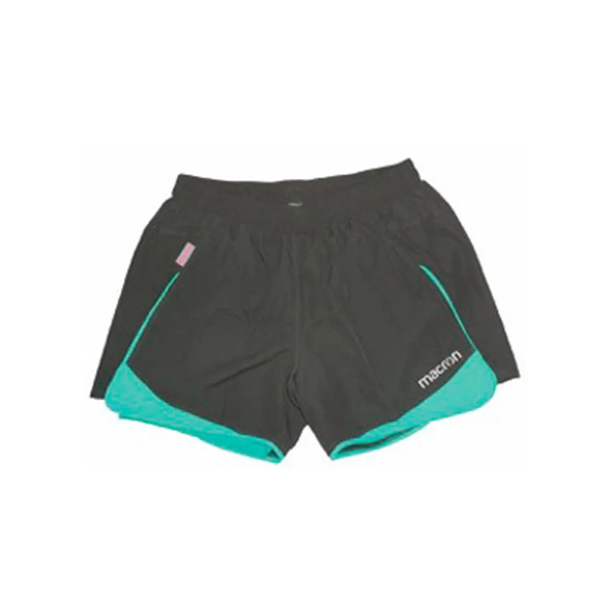 MACRON - Short Macron Con Calza Mujer Gris-Celeste