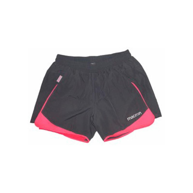 MACRON - Short Macron Con Calza Mujer Gris-Fucsia