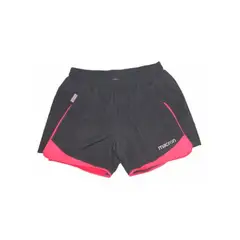 MACRON - Short Con Calza Mujer Gris-Fucsia