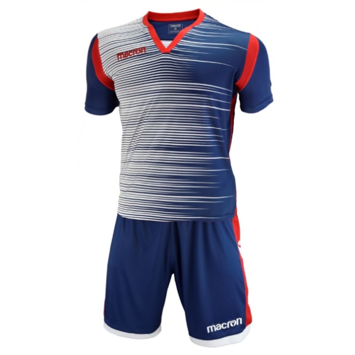 MACRON - Uniforme Fútbol Niños Nápoles Macron Azul Marino-Blanco