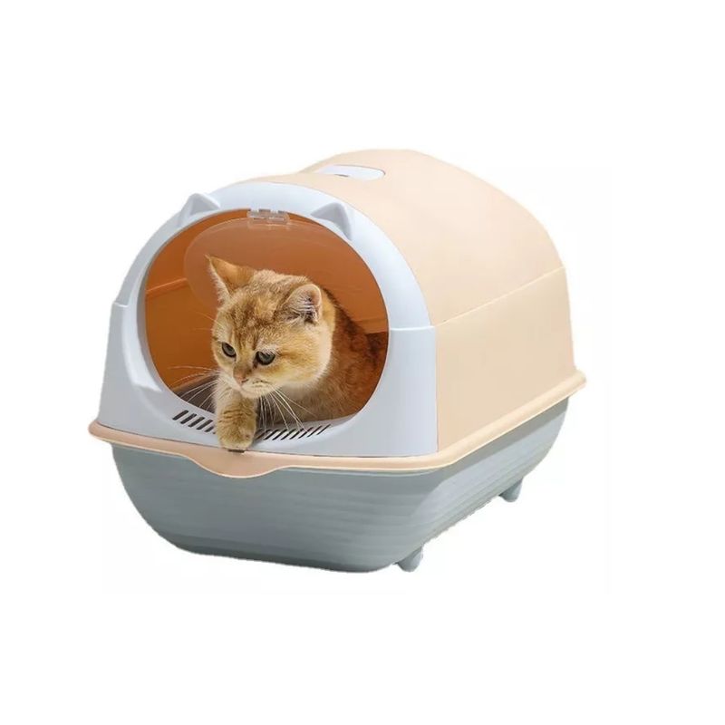 GENERICO - Caja De Arena Para Gatos Desodorante Completamente Cerrado.