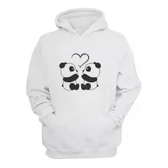 ROLY - Poleron Blanco Panda Oso Amor