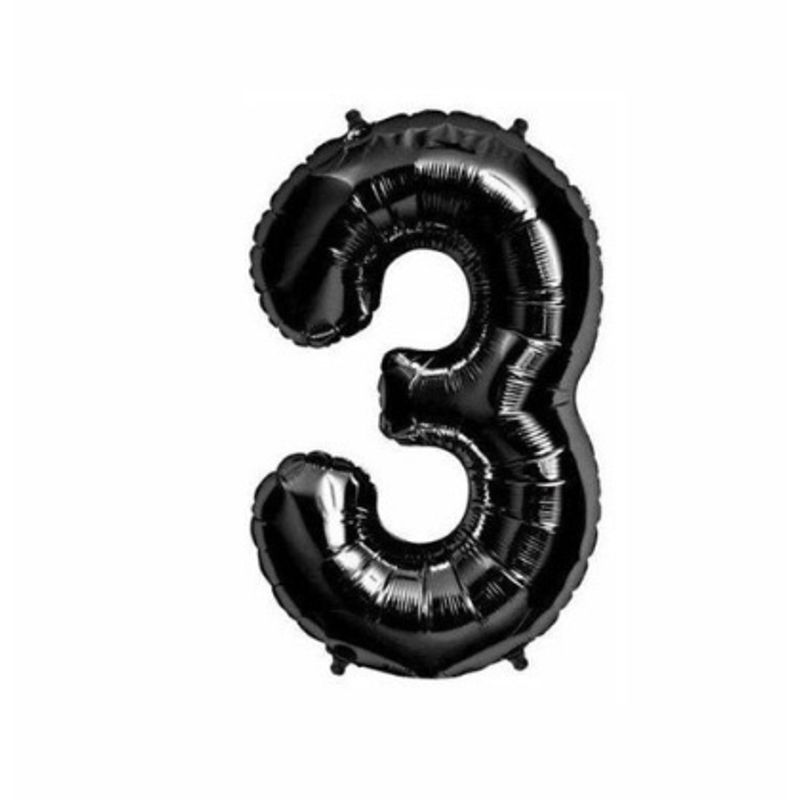 GENERICO - Globos en forma de números negros 3