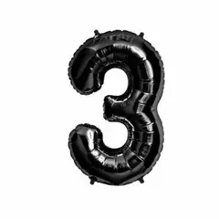 GENERICO - Globos en forma de números negros 3