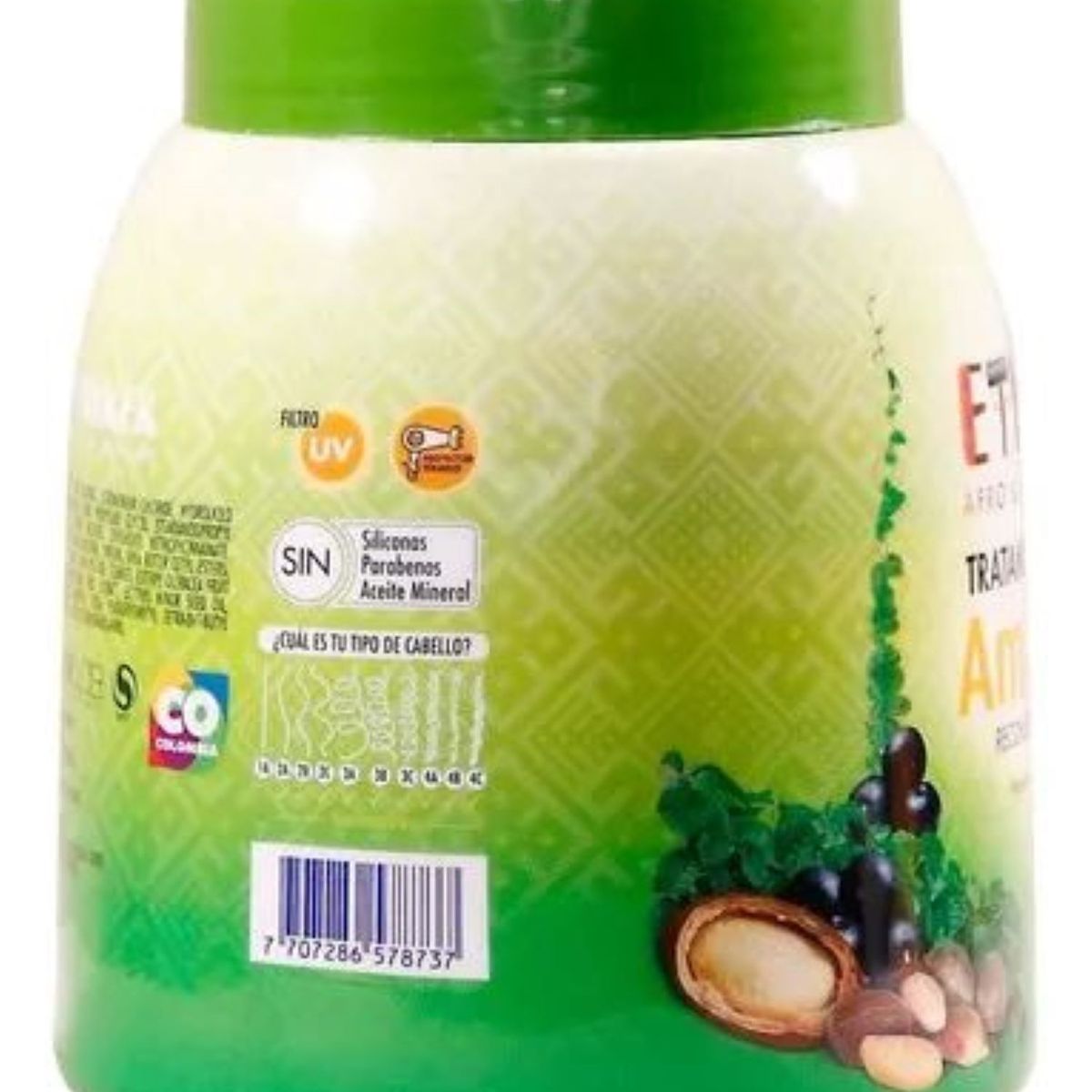 ETNIKER - TRATAMIENTO CAPILAR AFRO AND CURLY ETNIKER AMAZONIA 4 EN 1 DE 1000GR.-