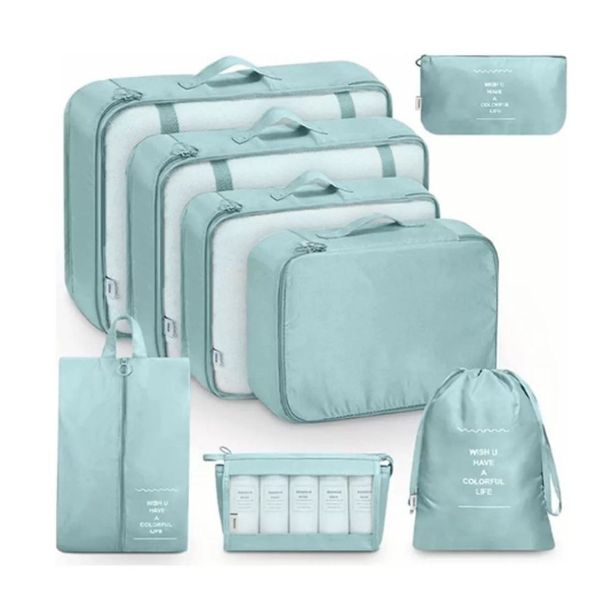 GENERICO - Bolsas De Viaje 8 En 1 Bolsas Organizadoras De Viaje Maleta
