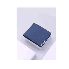 GENERICO - Cartera Billetera Tarjetero De Tela Para Hombre En Azul