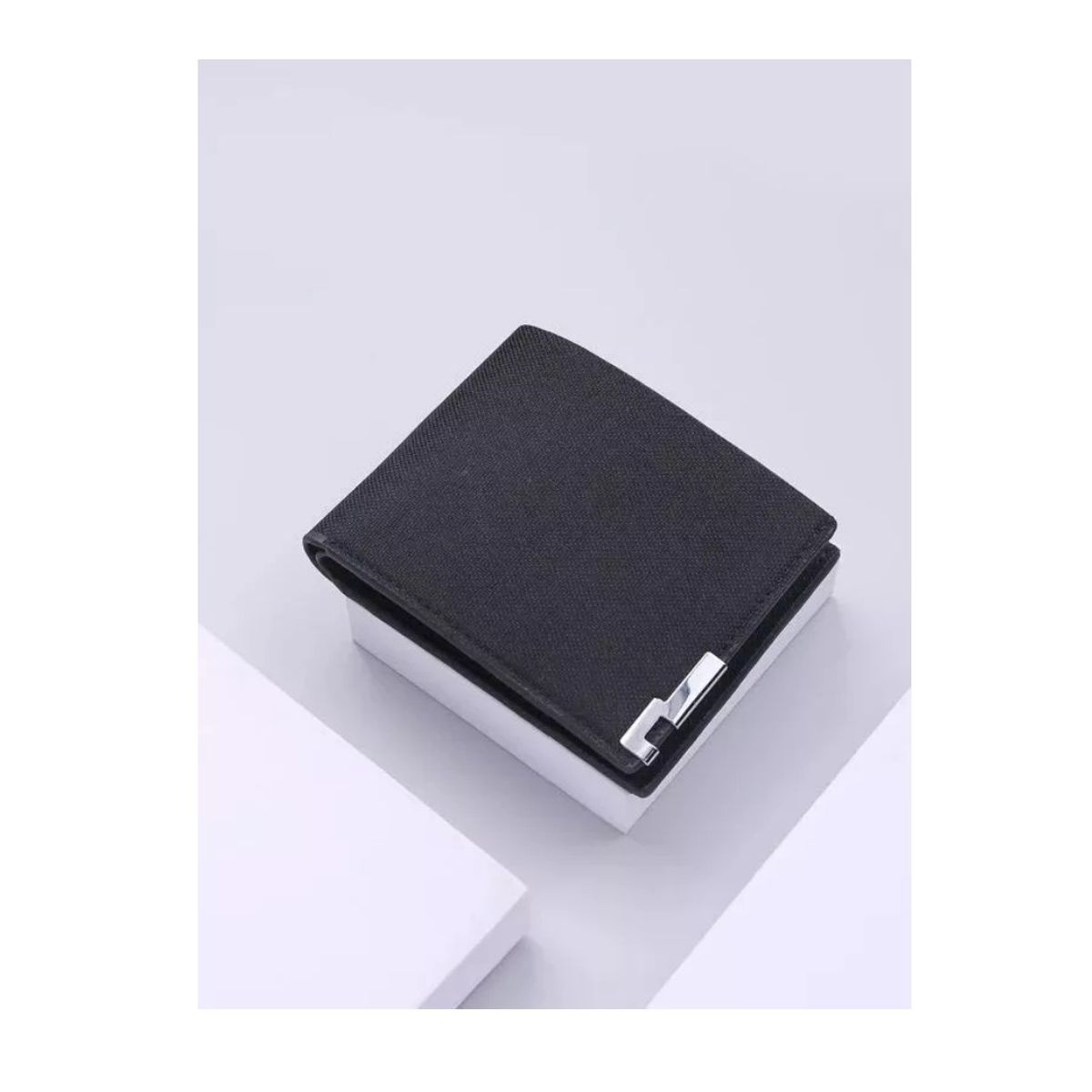 GENERICO - Cartera Billetera Tarjetero De Tela Para Hombre En Negro