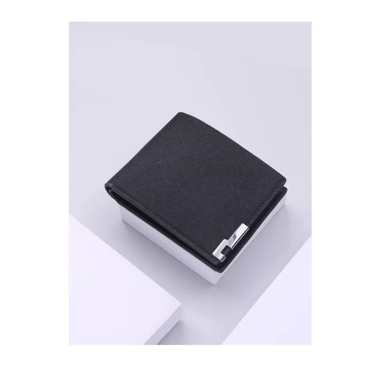 GENERICO - Cartera Billetera Tarjetero De Tela Para Hombre En Negro