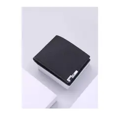 GENERICO - Cartera Billetera Tarjetero De Tela Para Hombre En Negro