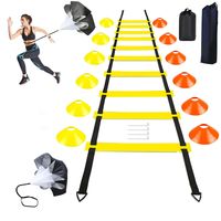 Kit De Entrenamiento Agilidad Escalera Y Conos Y Paracaída