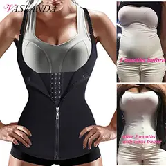 TIOZONEY - Chaleco de compresión para entrenamiento de cintura para mujer-Negero