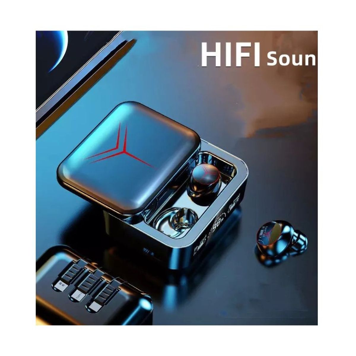 GENERICO - Audífonos Inalámbricos M88 Plus Bluetooth Power Bank