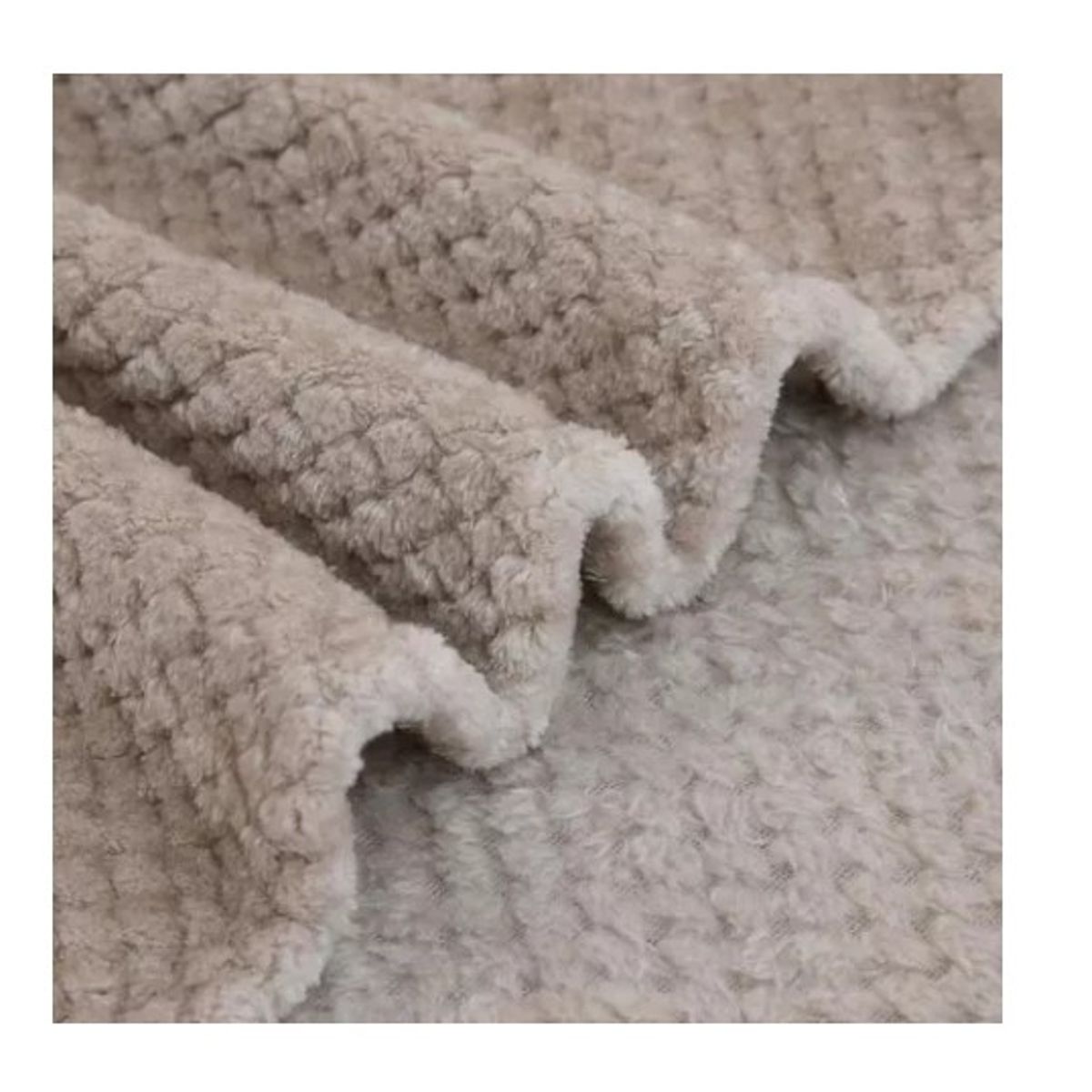 GENERICO - Frazada Manta Suave Dos Plazas Térmica Invierno Beige