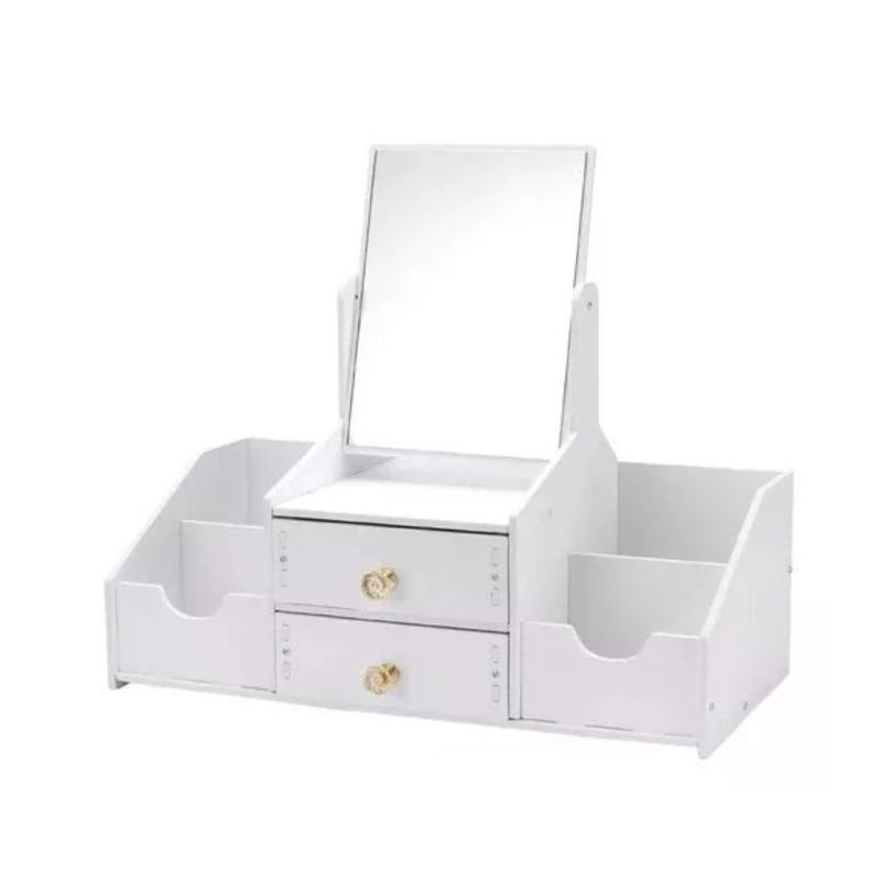 GENERICO - Organizador Cajón Maquillaje Con Espejo Rectangular Repisas