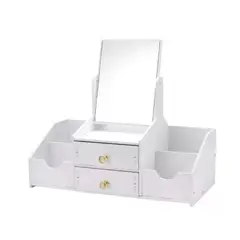 GENERICO - Organizador Cajón Maquillaje Con Espejo Rectangular Repisas