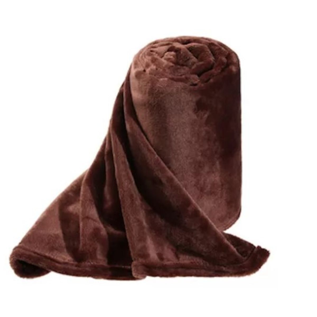 GENERICO - Frazada Polar Extra Grande Polar Suave 200230cm Marrón Oscuro