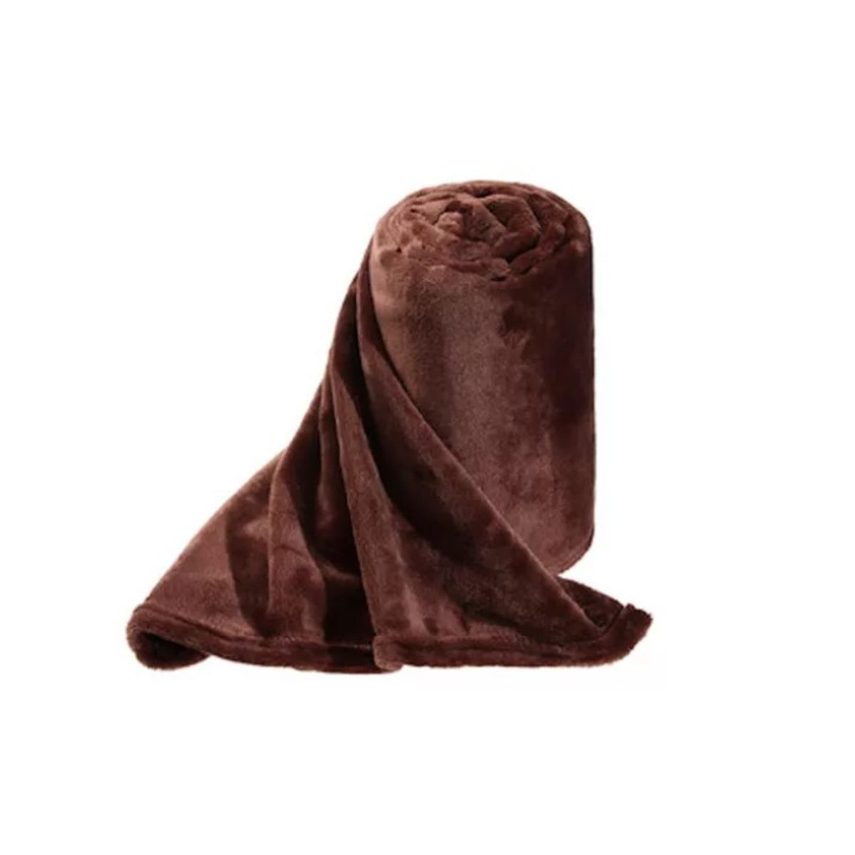 GENERICO - Frazada Polar Extra Grande Polar Suave 200230cm Marrón Oscuro