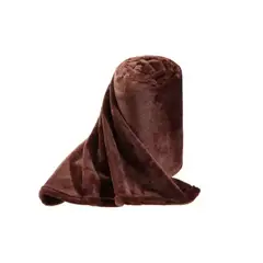 GENERICO - Frazada Polar Extra Grande Polar Suave 200230cm Marrón Oscuro
