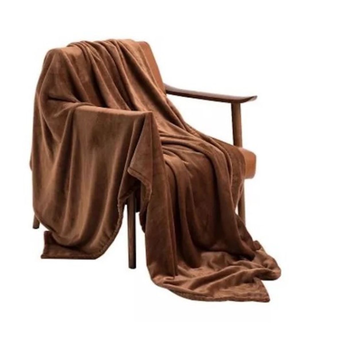 GENERICO - Frazada Polar Extra Grande Polar Suave 200230cm Marrón Oscuro