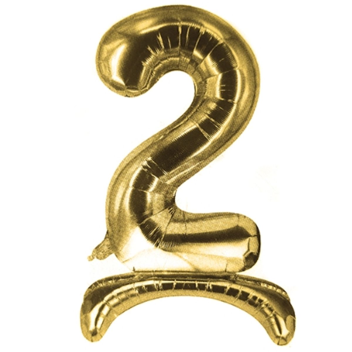 GENERICO - Globo Metal Numero Color dorado con Pedestal  2