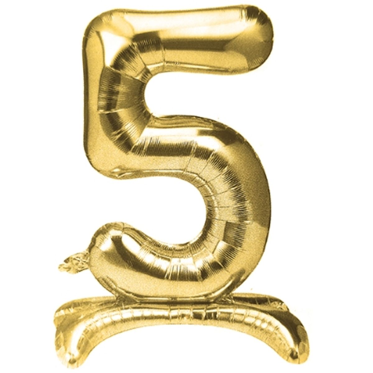 GENERICO - Globo Metal Numero Color dorado con Pedestal  5