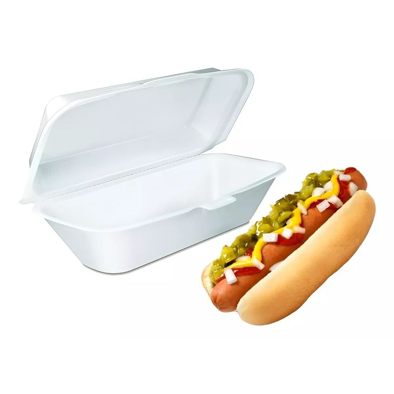 GENERICO - Bandejas De Plumavit Porta Completo Envase Comida Pack 25und