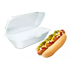 GENERICO - Bandejas De Plumavit Porta Completo Envase Comida Pack 50und