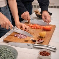 Set de Cuchillos de Cocina Profesionales Acero Inoxidable de Mango Ergonómico 3 Piezas