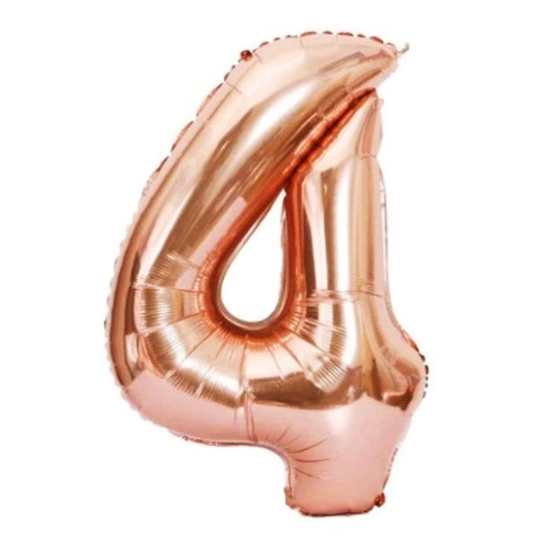 GENERICO - Globo Numero Metalizado Rose Gold 4