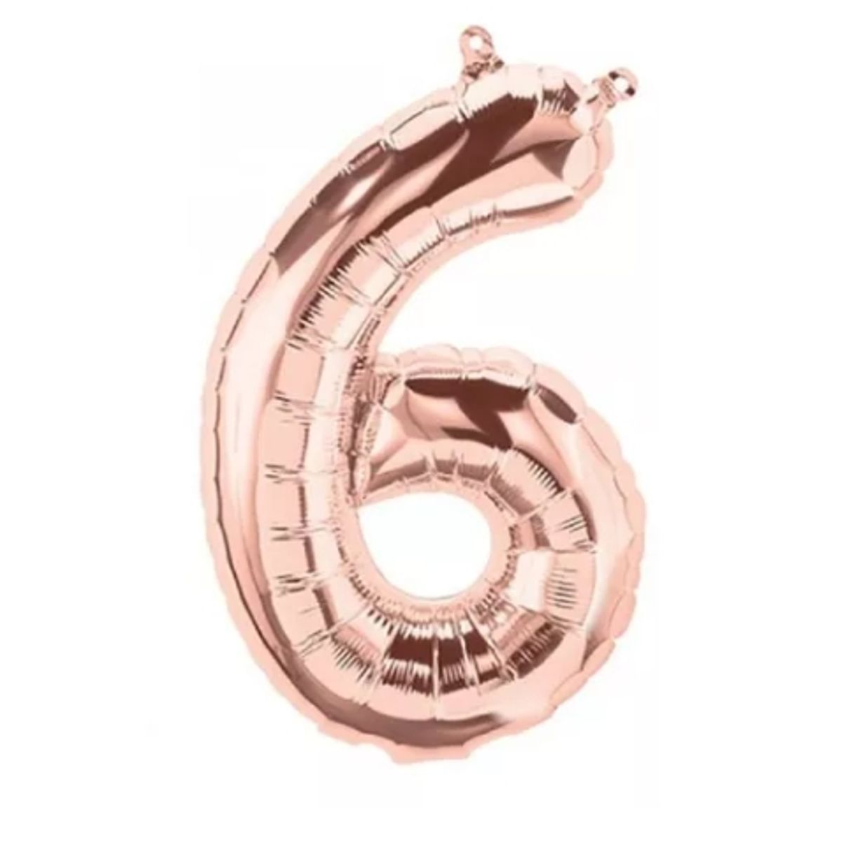 GENERICO - Globo Numero Metalizado Rose Gold 6