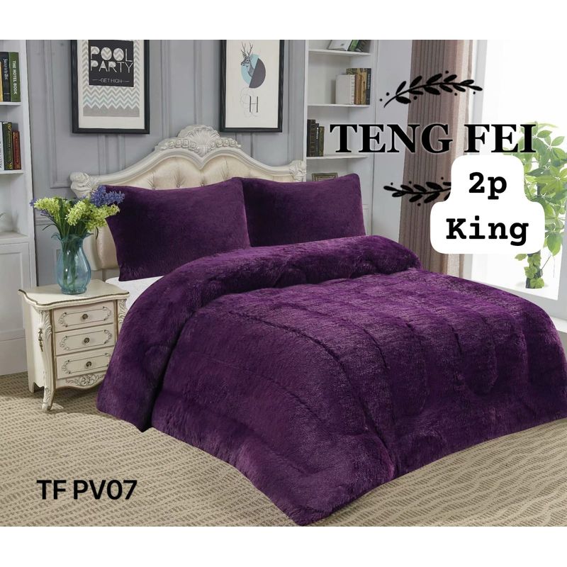 GENERICO - Cobertor de Invierno Peludo con Chiporro KING Morado