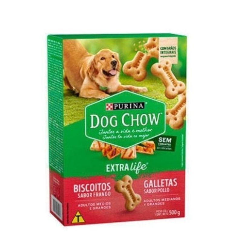 DOG CHOW - GALLETAS PARA PERROS SABOR POLLO DOG CHOW MEDIANOS Y GRANDES