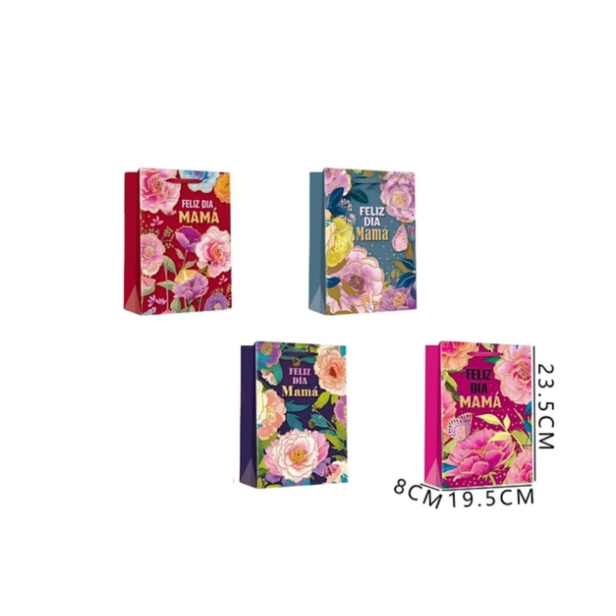 GENERICO - Bolsa De Regalo Feliz Día Mamá Flor 1958235Cm
