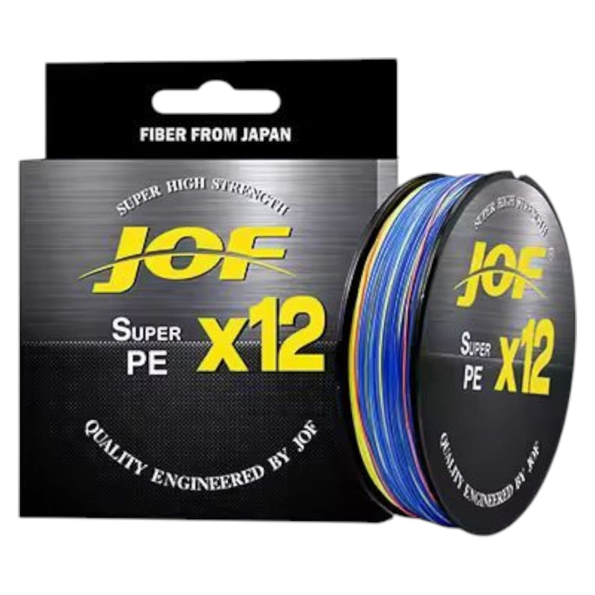 GENERICO - Hilo Pesca, 12 Hebras 0.28mm 100mt, Multifilamento tricolor Jof-línea