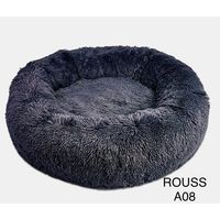 Cama para mascota peluda 80 cm Azul Jaspeada