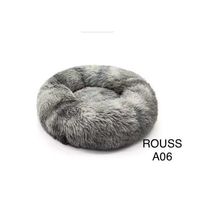 Cama para mascota peluda 80 cm Gris Jaspeado