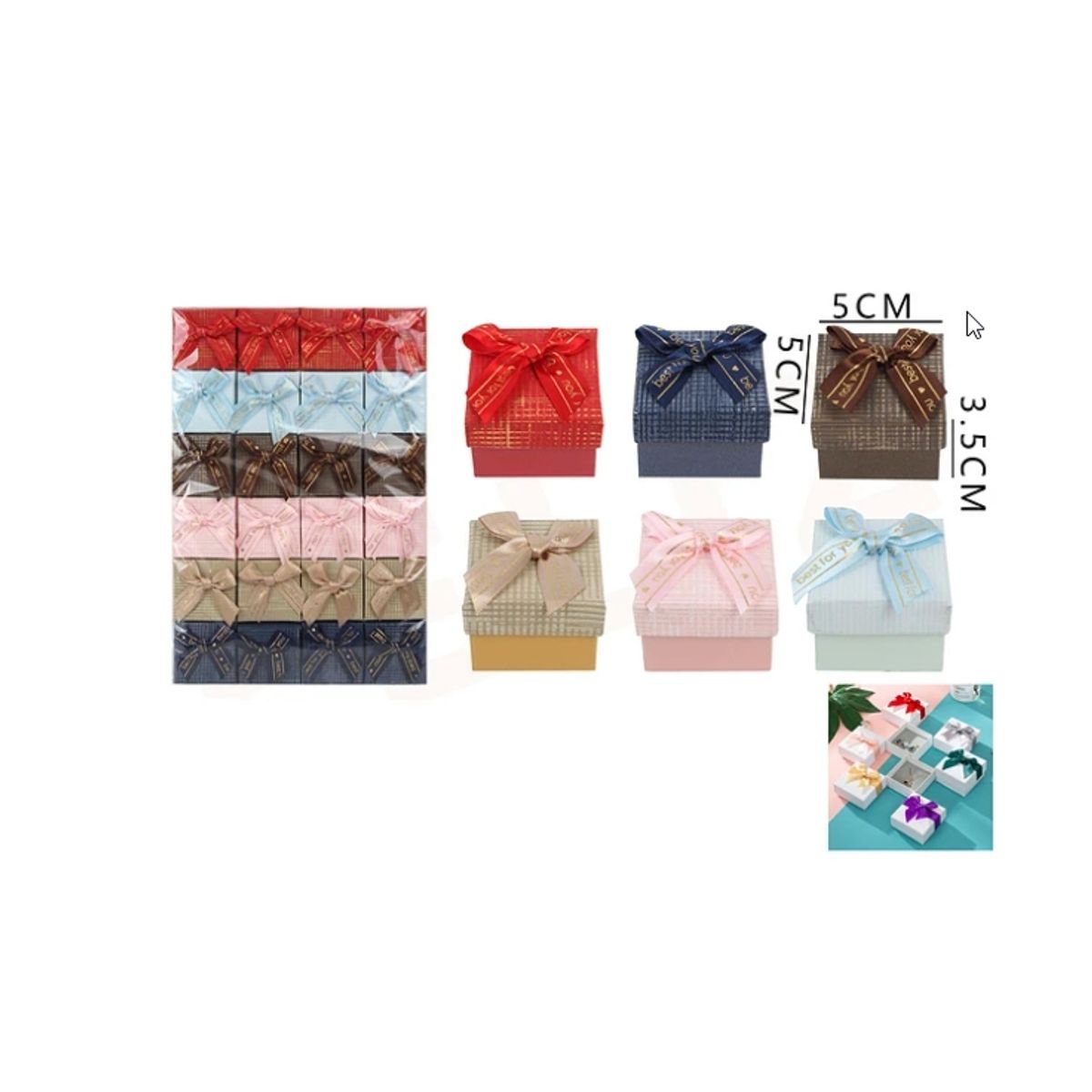 GENERICO - Caja De Regalo 5535Cm Colores Surtidos.