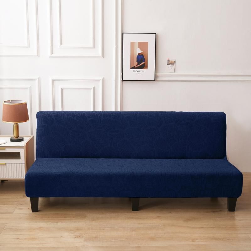 GENERICO - Funda Cubre Futon diseño Hojas living Azul Marino