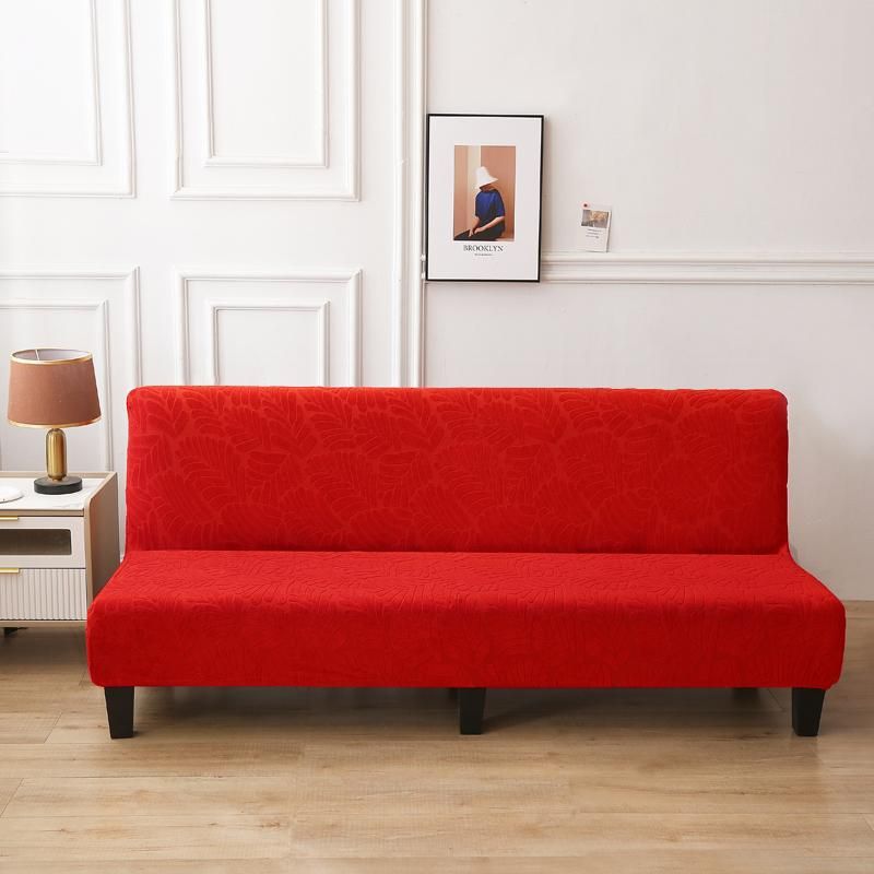 GENERICO - Funda Cubre Futon diseño Hojas living Rojo