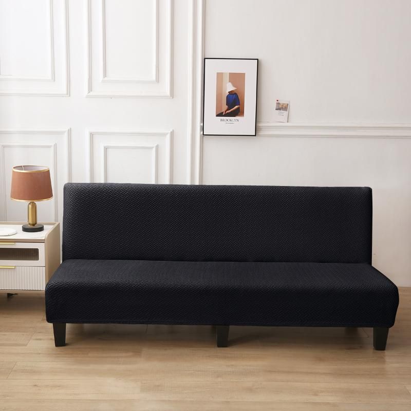 GENERICO - Funda Cubre Futon diseño Texturizado living Negro