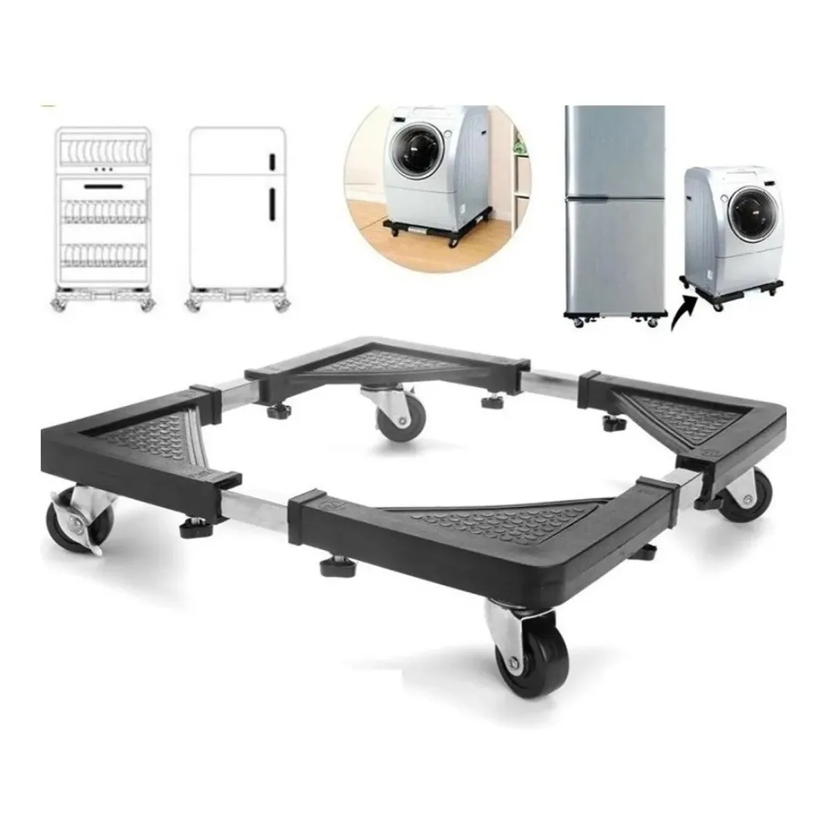 GENERICO - Soporte Para Lavadora Y Nevera Base Soporte Ajustable