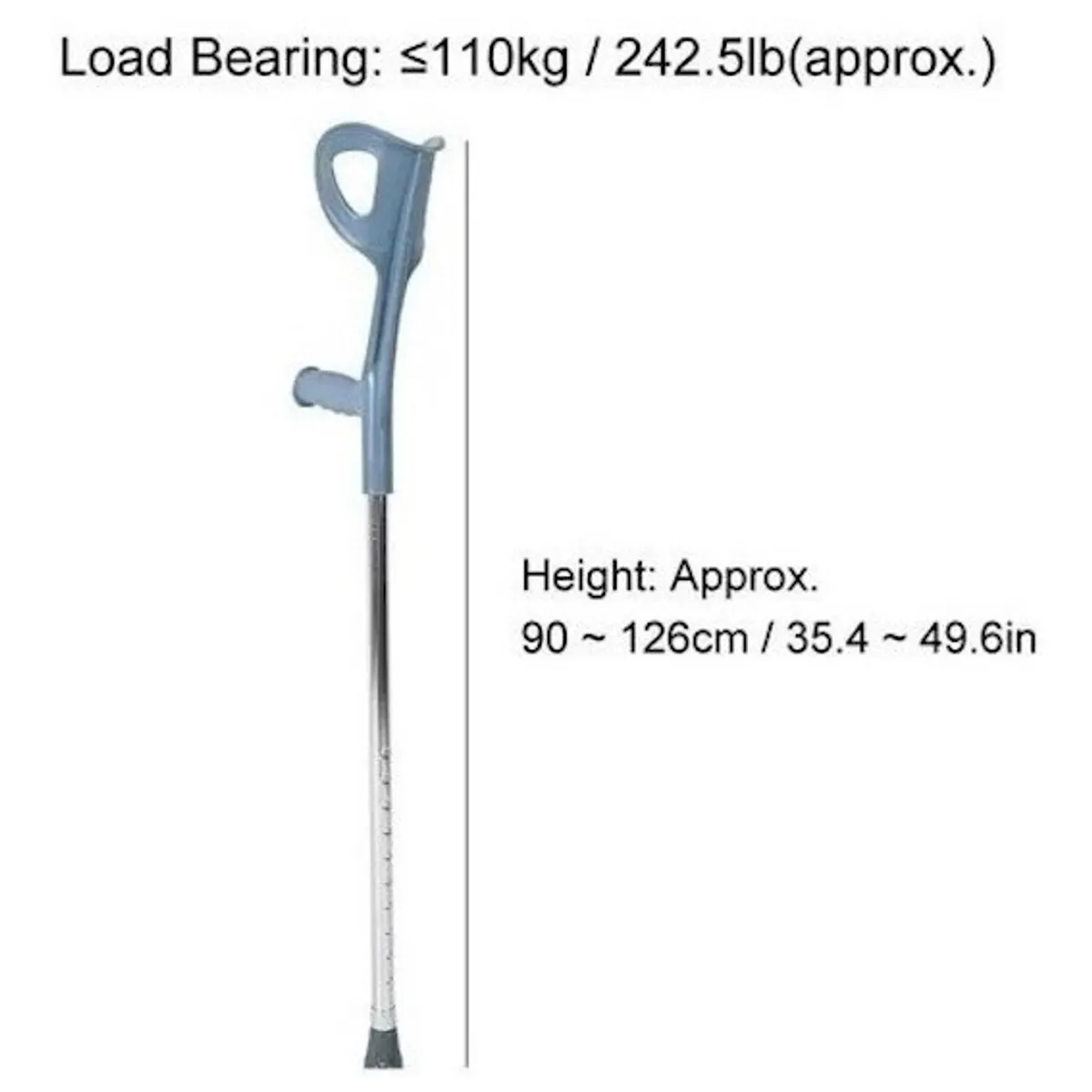 GENERICO - Baston Muleta Ortopédico Canadiense Regulable De Altura