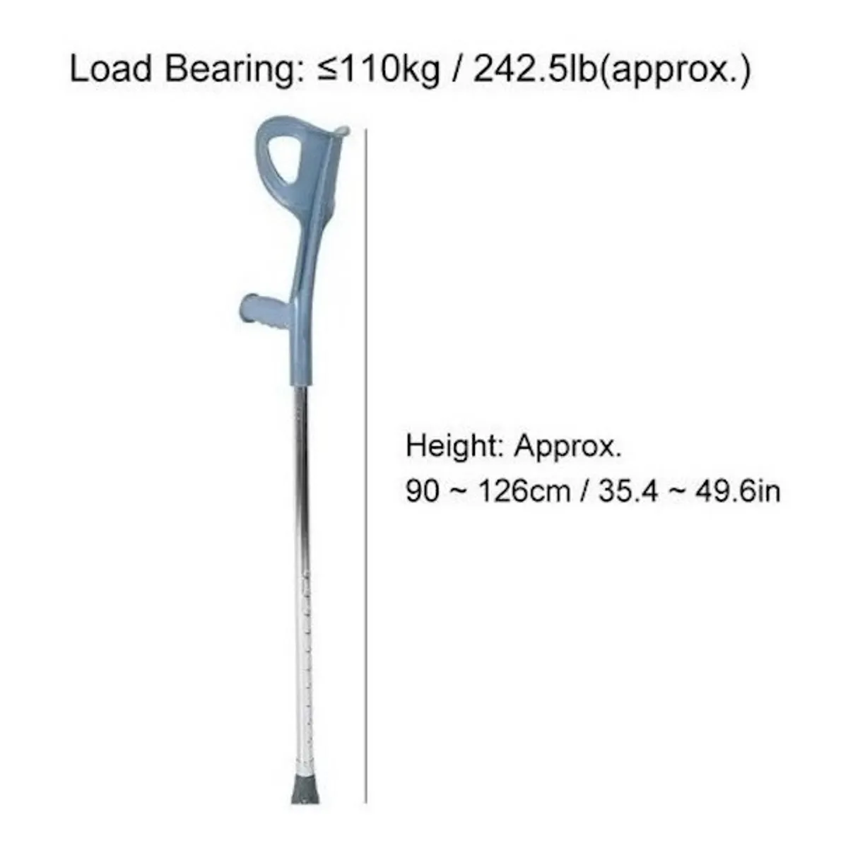 GENERICO - Baston Muleta Ortopédico Canadiense Regulable De Altura